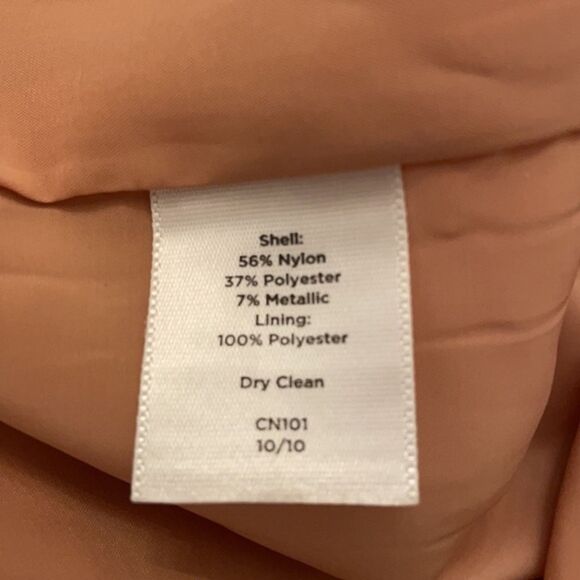 Talbots Pencil Skirt Womens Size 6P Copper Metallic Gold Brocade Cocktail - Picture 9 of 9